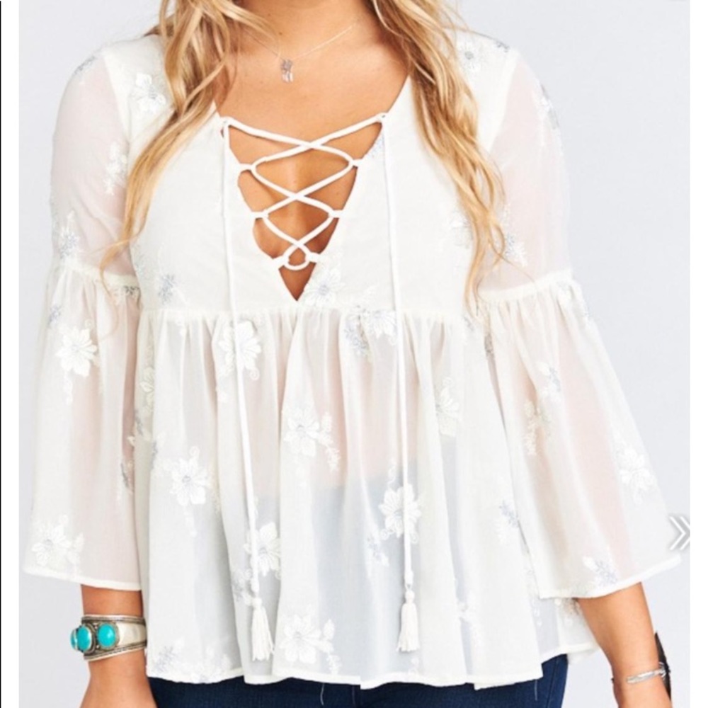 MOVING SALE!! Show Me Your MuMu Poet Tie Top